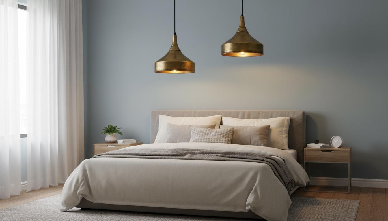 Aged Brass Dome Pendant Light - Antique Kitchen Island Hanging Lamp - Mettlemix