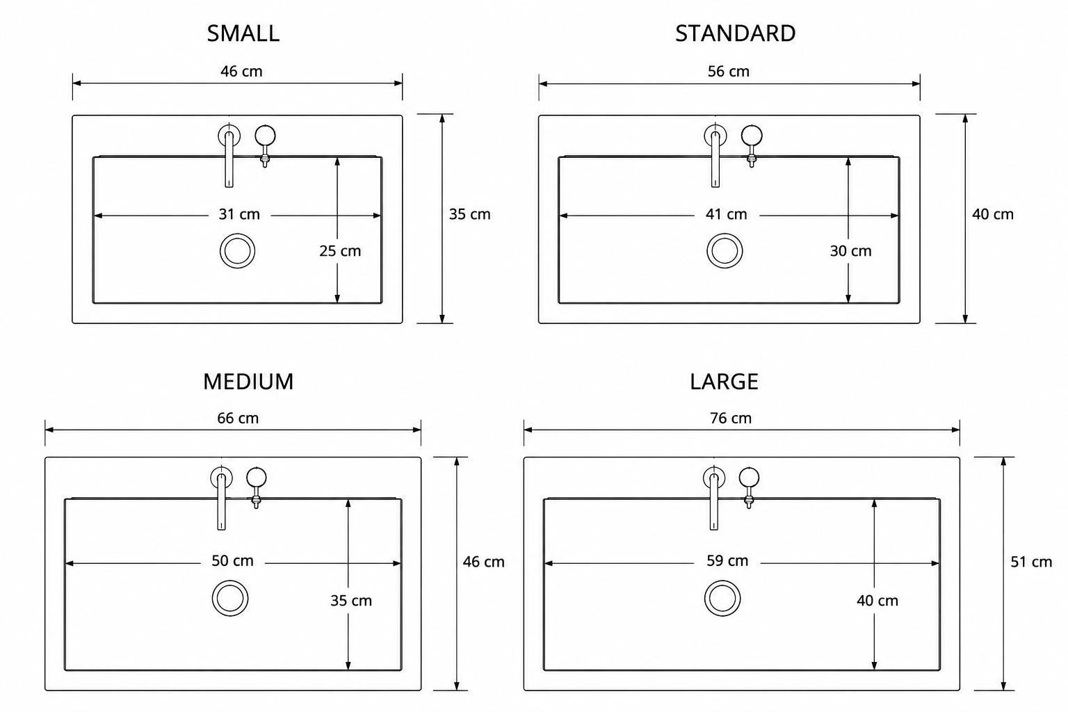Aged Brass Wall Mounted Sink, Handmade Rectangular Bathroom Basin, Luxury Powder Room Sink With Faucet & Bottle Trap - Mettlemix