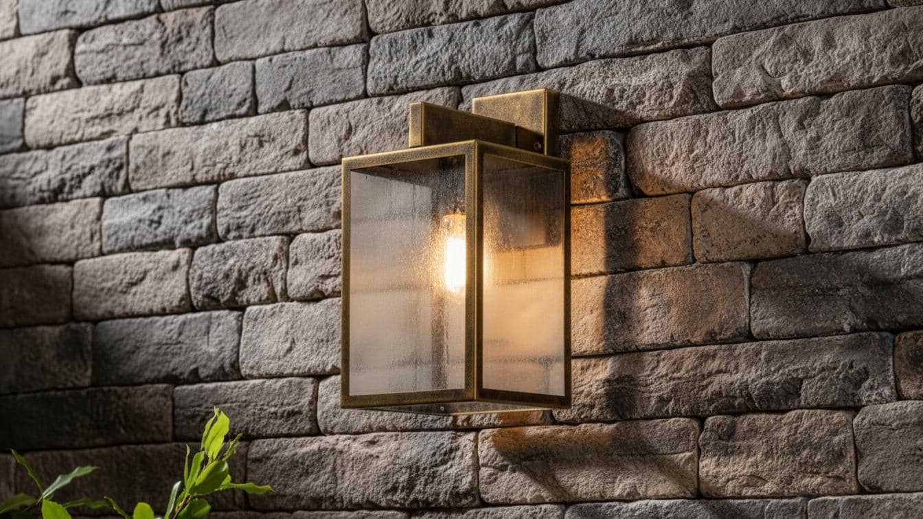 Antique Brass Box Lantern Wall Sconce - Modern Farmhouse Light - Mettlemix