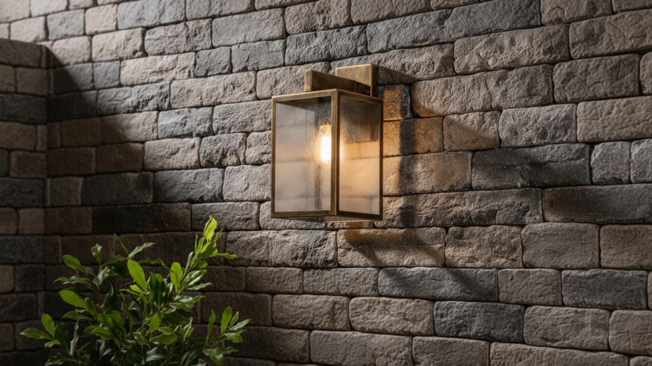 Antique Brass Box Lantern Wall Sconce - Modern Farmhouse Light - Mettlemix
