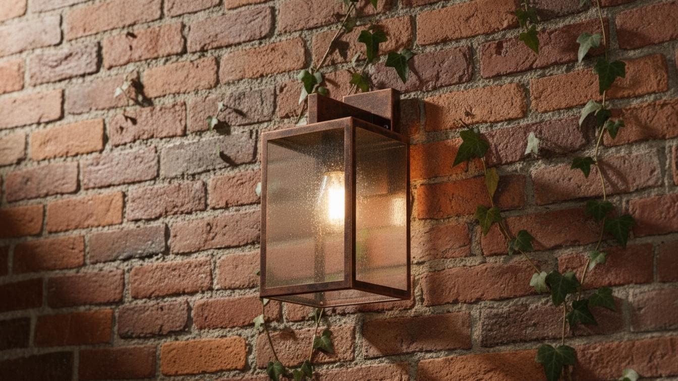 Antique Copper Box Lantern - Rustic Outdoor Wall Sconce - Mettlemix