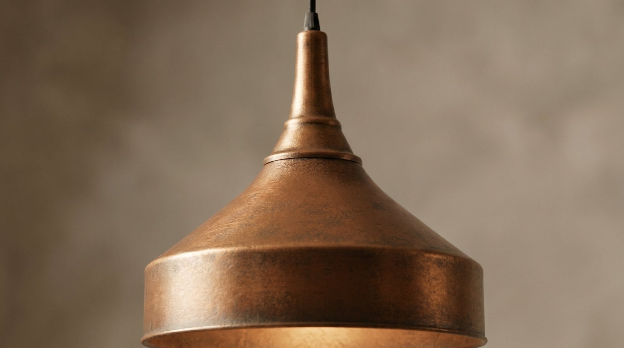 Antique Copper Dome Pendant Light - Rustic Vintage Ceiling Lamp - Mettlemix