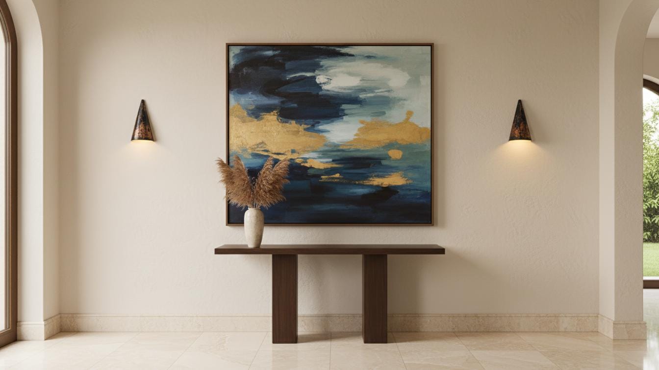 Black Patina Copper Cone Sconce - Hammered Artisan Wall Light - Mettlemix