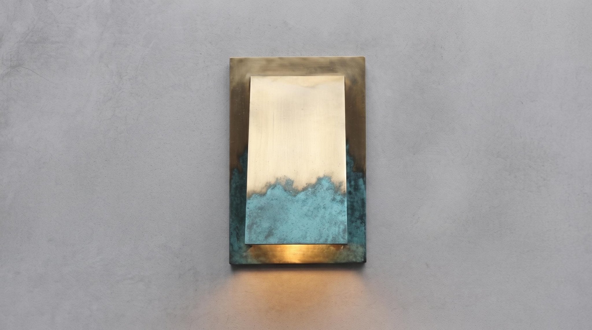 Brass Wall Sconce, Modern Triangle Wedge Wall Light, Solid Brass Indoor Outdoor Sconce, Geometric Entryway Hallway Wall Lamp Fixture - Mettlemix