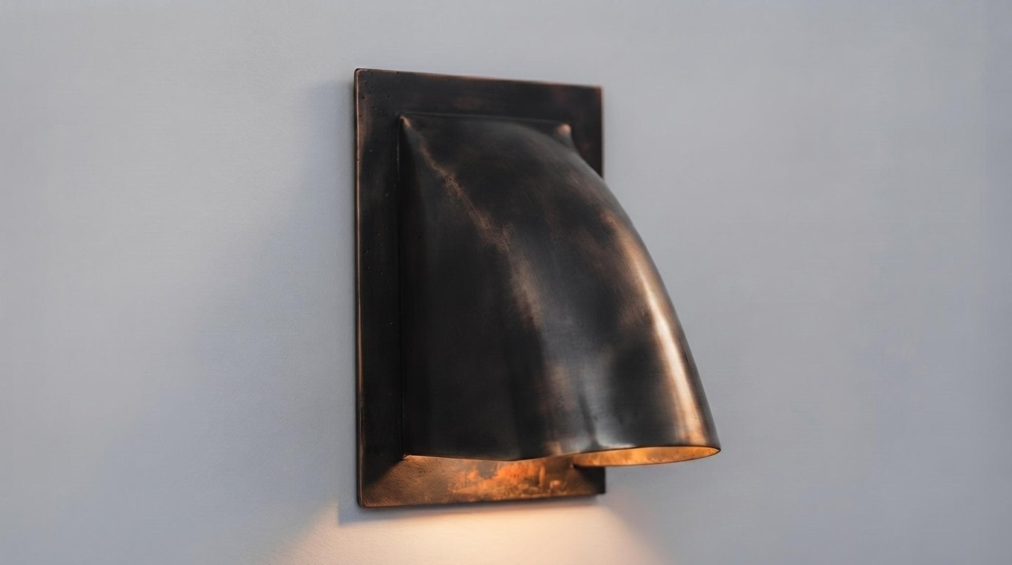 Copper Sconce Light Handmade, Oil Rubbed Bronze Wall Fixture, Dark Indoor Outdoor Wall Lamp, Farmhouse Rustic Home Decor Lighting - Mettlemix