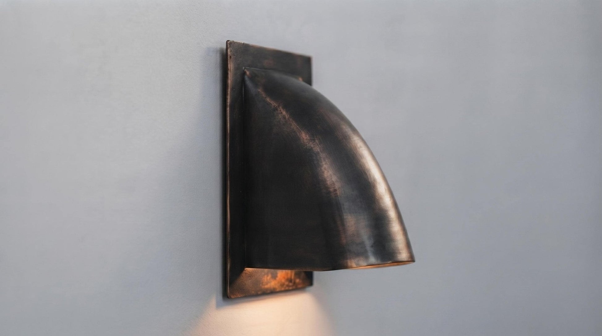 Copper Sconce Light Handmade, Oil Rubbed Bronze Wall Fixture, Dark Indoor Outdoor Wall Lamp, Farmhouse Rustic Home Decor Lighting - Mettlemix