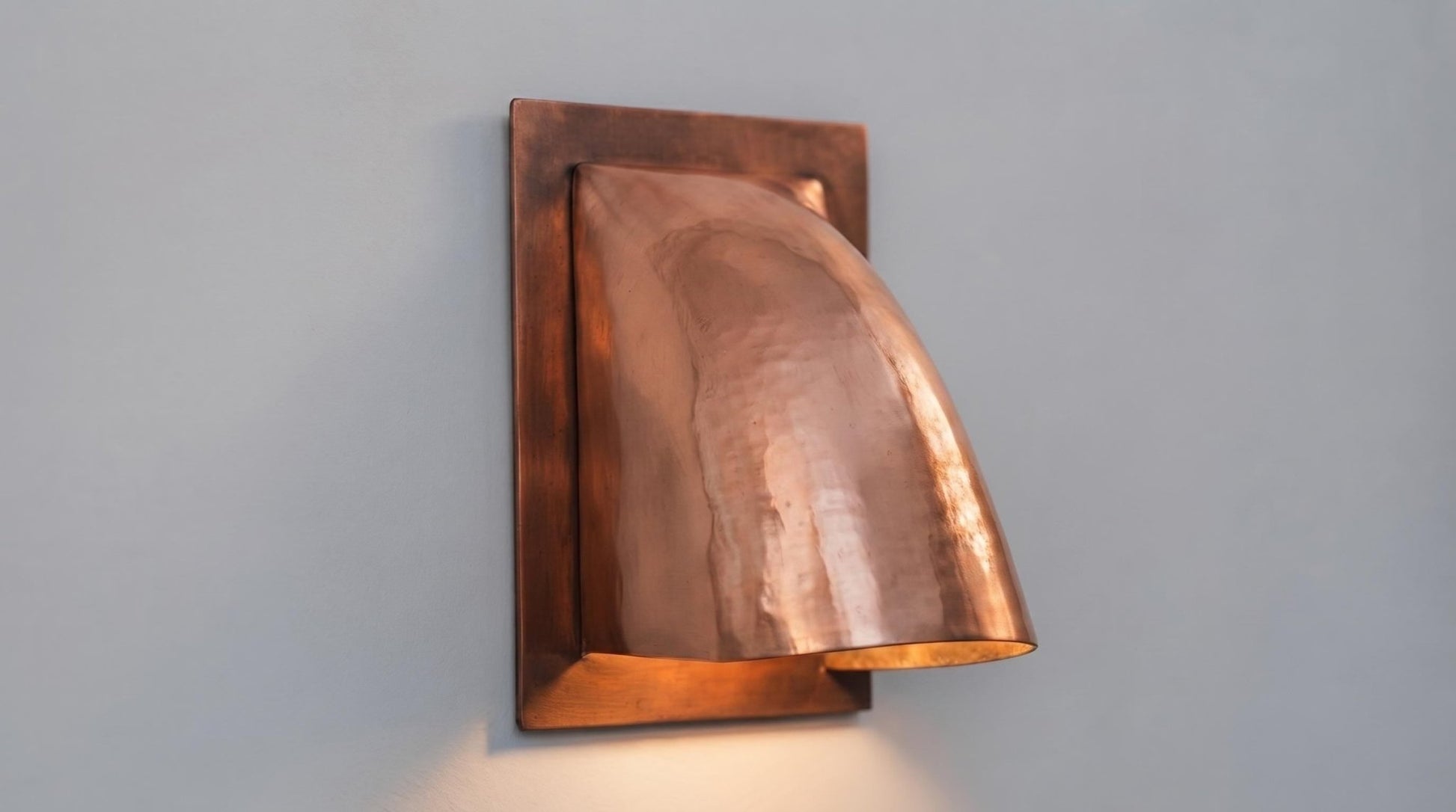 Copper Wall Sconce Light, Handmade Copper Lamp, Rustic Modern Farmhouse Wall Light, Indoor Outdoor Fixture - Mettlemix