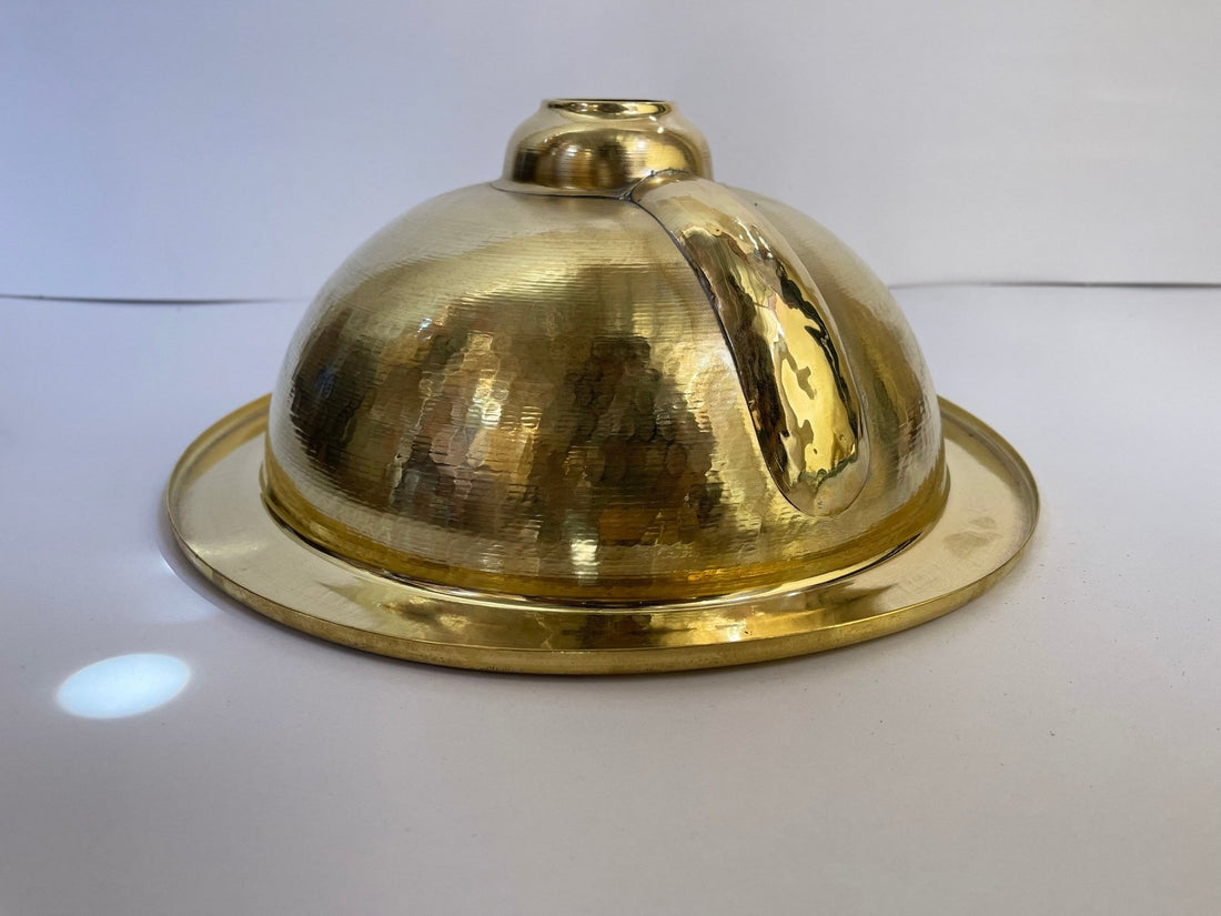 Custom Engraved Brushed Brass Sink - Round Unlacquered Bathroom Basin - Mettlemix