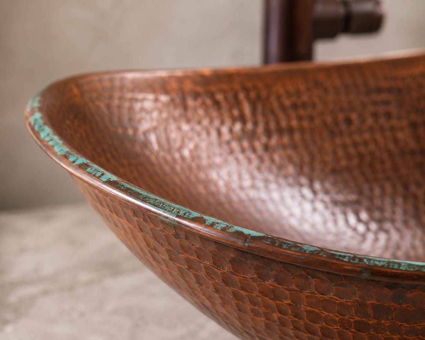 Hammered Copper Vessel Sink – Oval Bathroom Sink, Rustic Copper Vanity Basin, Handmade Luxury Countertop Sink, Farmhouse Wash Basin - Mettlemix