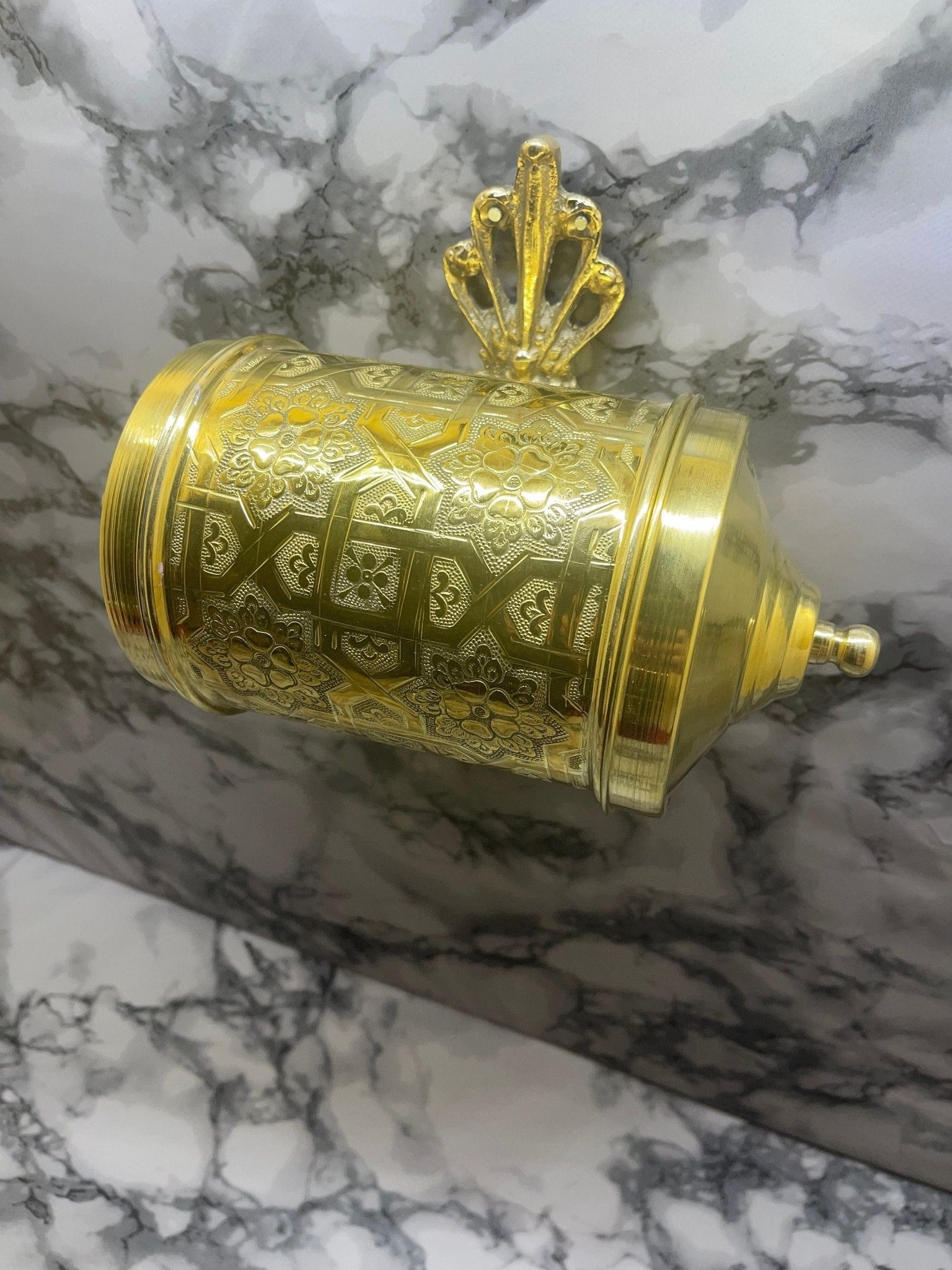 Hand - Engraved Solid Brass Tissue Holder - Unlacquered Bathroom Accessory - Mettlemix