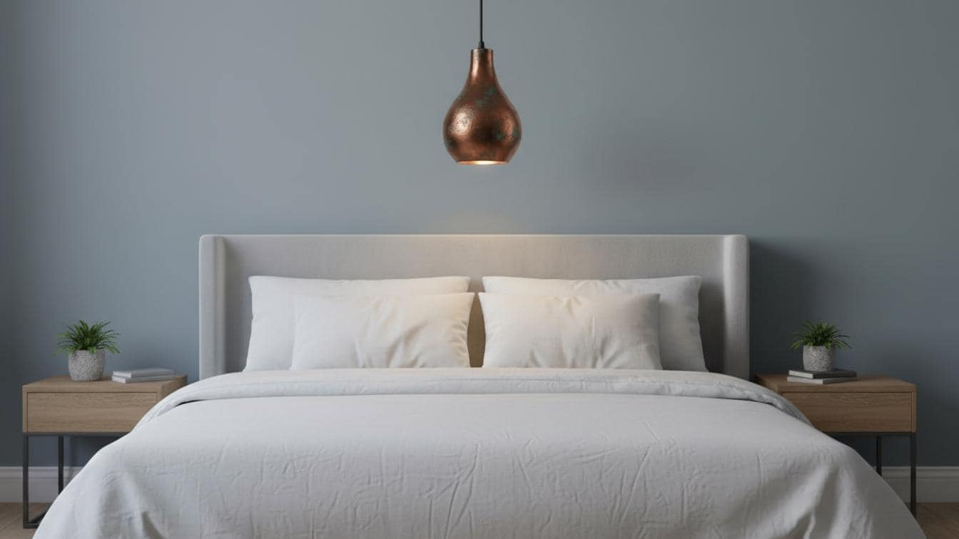 Hand - Hammered Antique Copper Teardrop Pendant Light - Rustic Lamp - Mettlemix