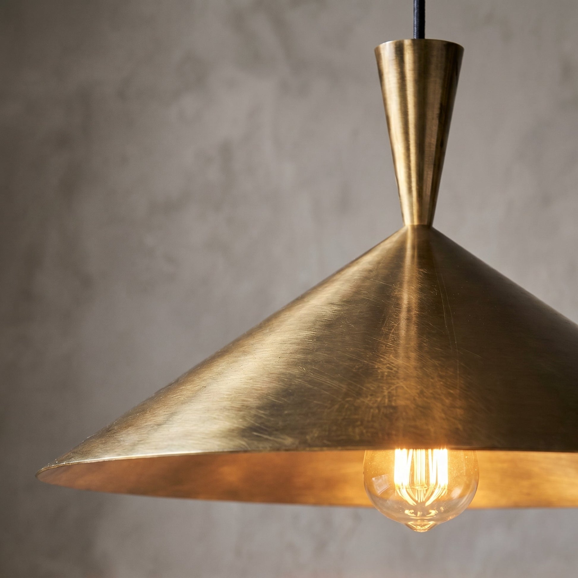 Hand-Hammered Brass Dome Pendant Light - Kitchen Island Fixture - Mettlemix