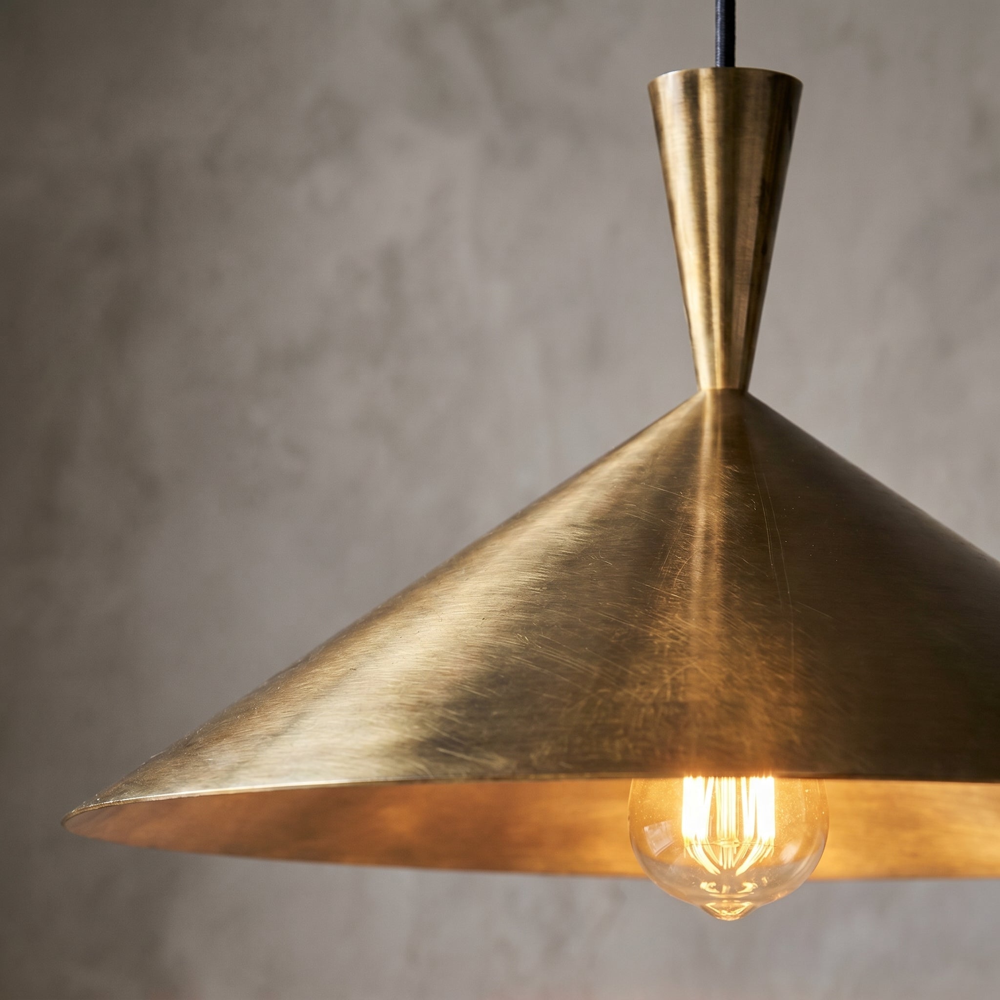 Hand-Hammered Brass Dome Pendant Light - Kitchen Island Fixture - Mettlemix
