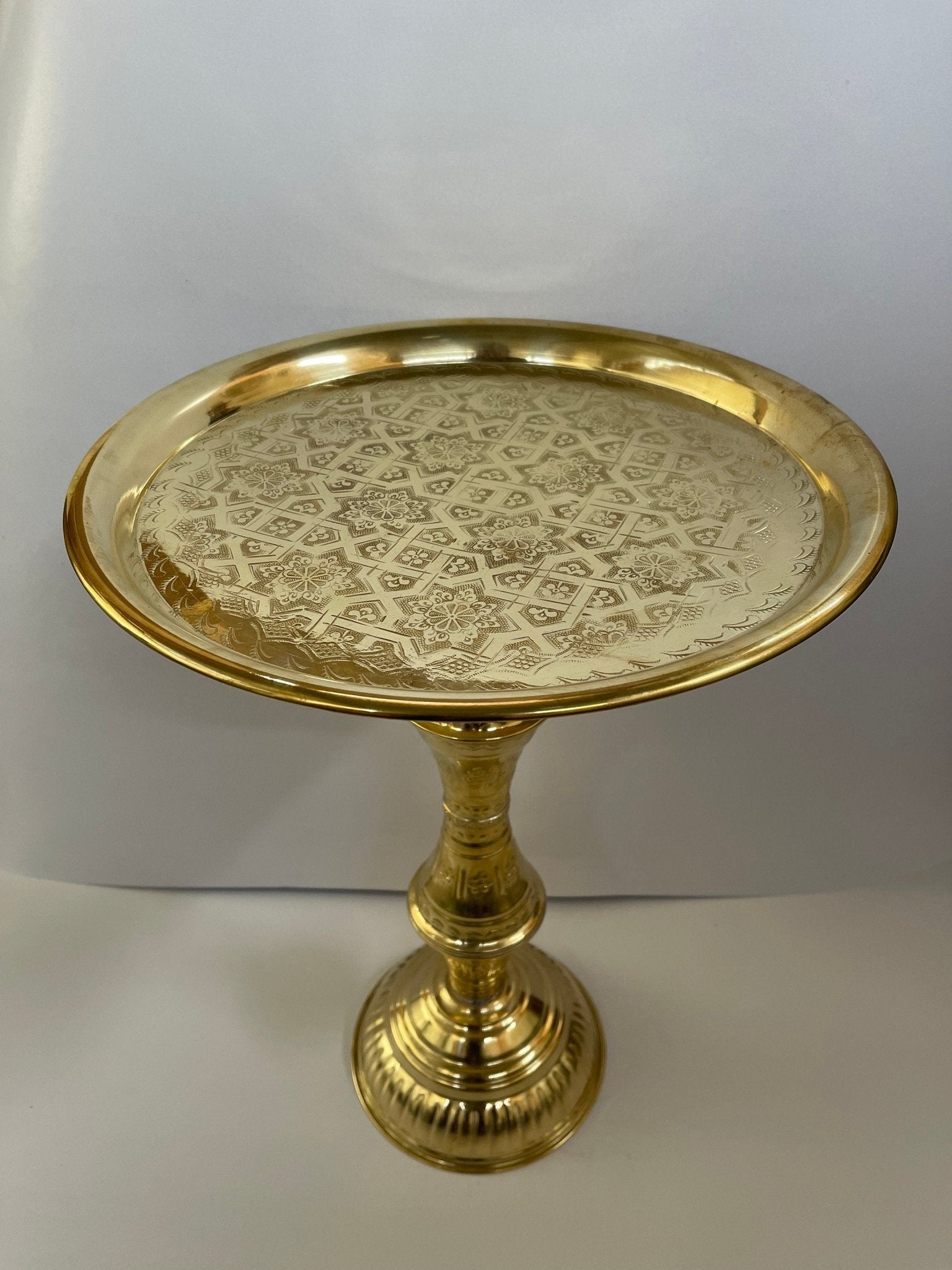 Handcrafted Vintage Brass Coffee Table - Unlacquered Living Room Centerpiece - Mettlemix