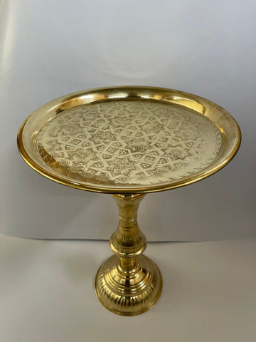 Handcrafted Vintage Brass Coffee Table - Unlacquered Living Room Centerpiece - Mettlemix