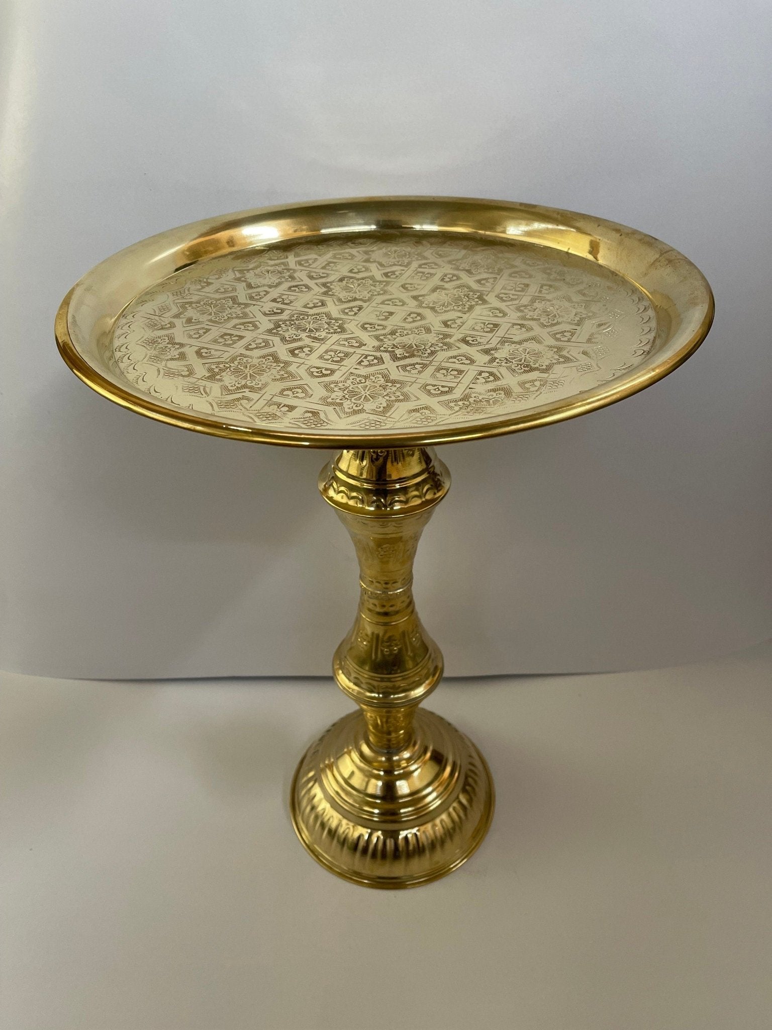Handcrafted Vintage Brass Coffee Table - Unlacquered Living Room Centerpiece - Mettlemix