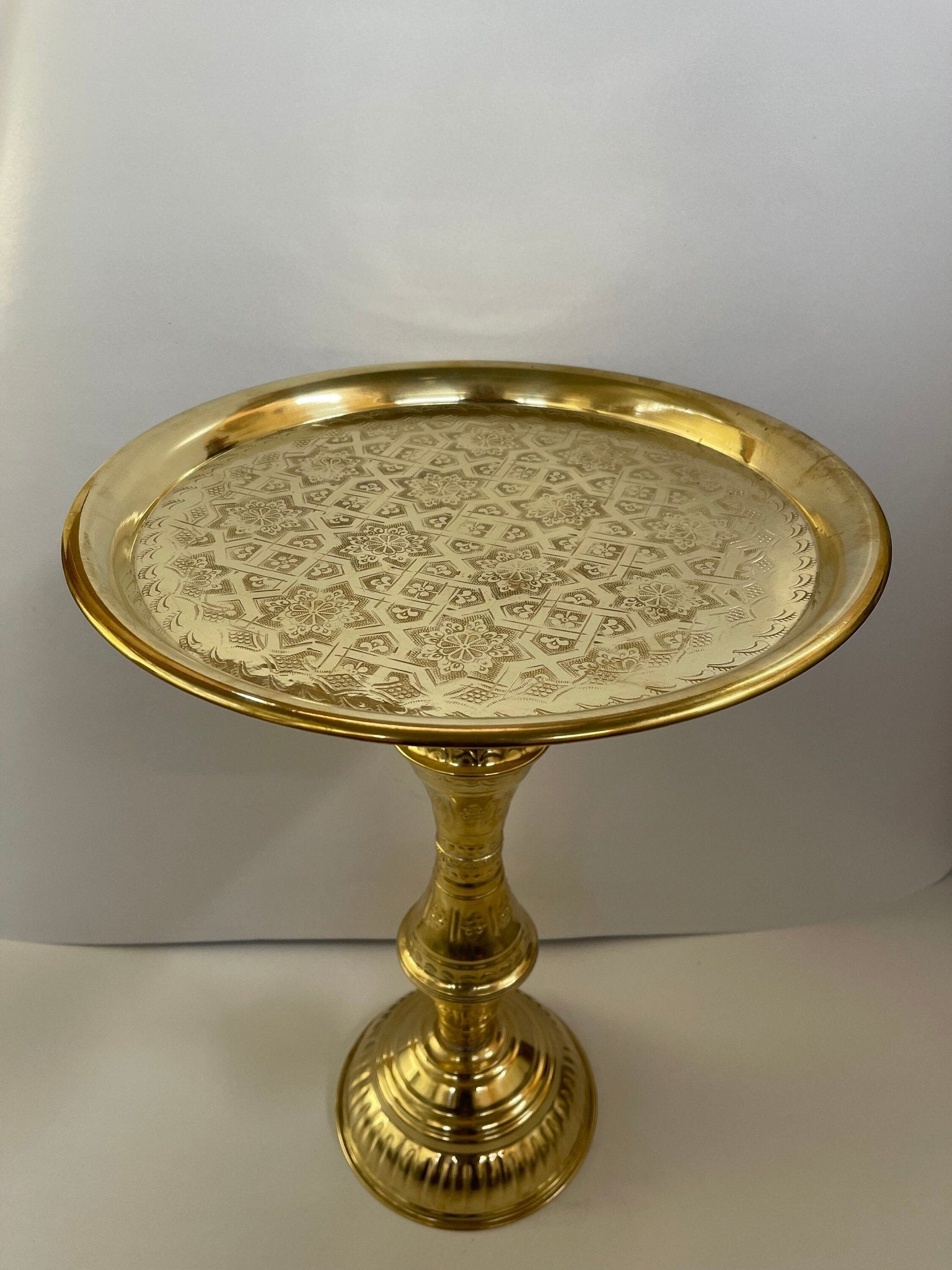 Handcrafted Vintage Brass Coffee Table - Unlacquered Living Room Centerpiece - Mettlemix