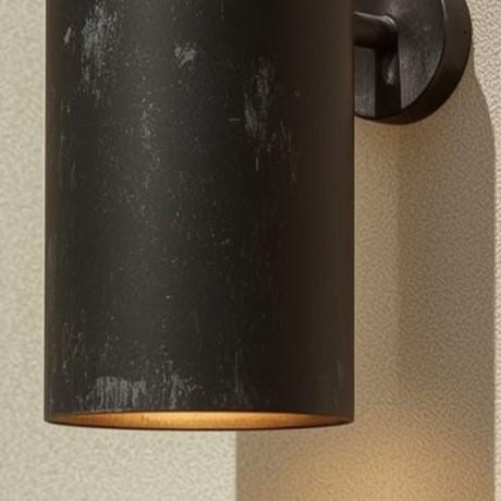 Handmade Brass Wall Sconce: Matte Black Minimalist Cylinder Light - Mettlemix