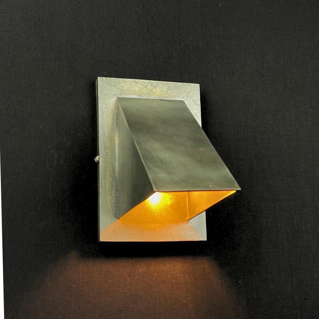 Handmade Copper Wall Sconce: Matte Silver Vintage Industrial Light - Mettlemix
