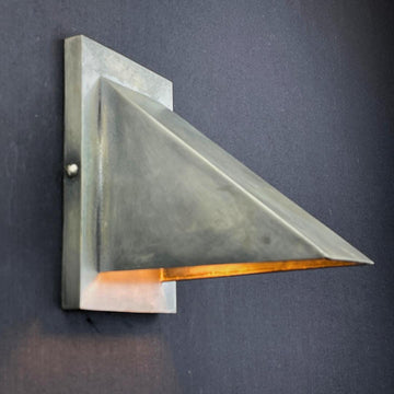 Handmade Copper Wall Sconce: Matte Silver Vintage Industrial Light - Mettlemix