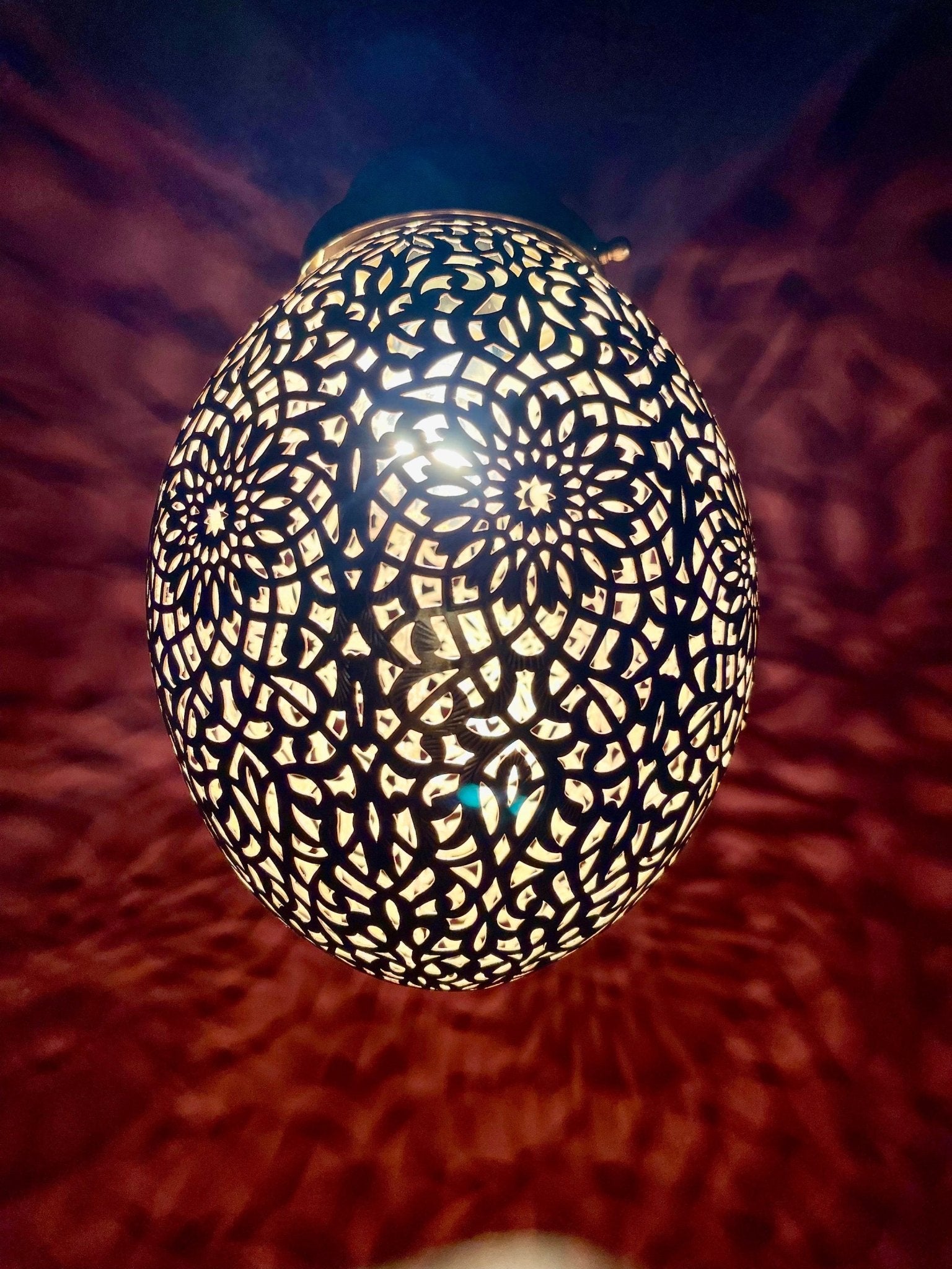 Handmade Solid Brass Pendant Light - Moroccan Ceiling Lamp Fixture - Mettlemix