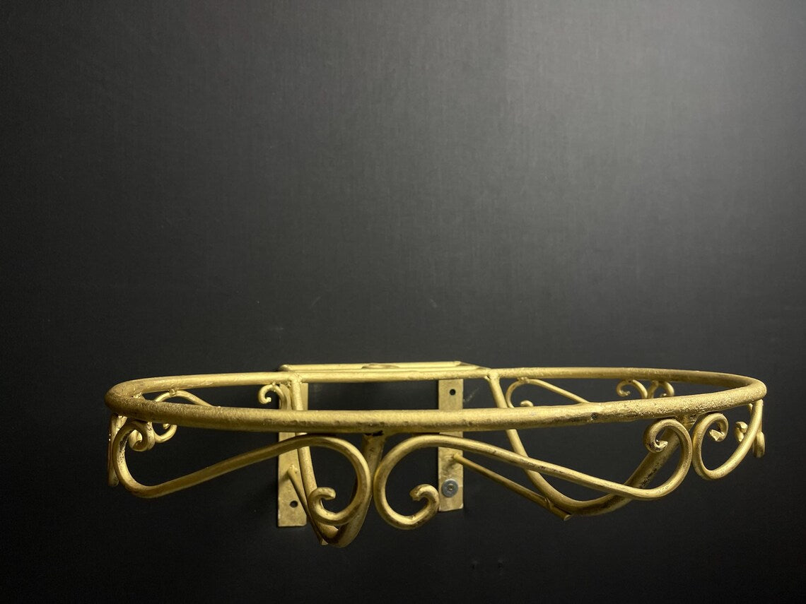 Vintage unlacquered brass bathroom sink faucet - aged brass with black resin & bone accents - wall-mounted sink faucet pack