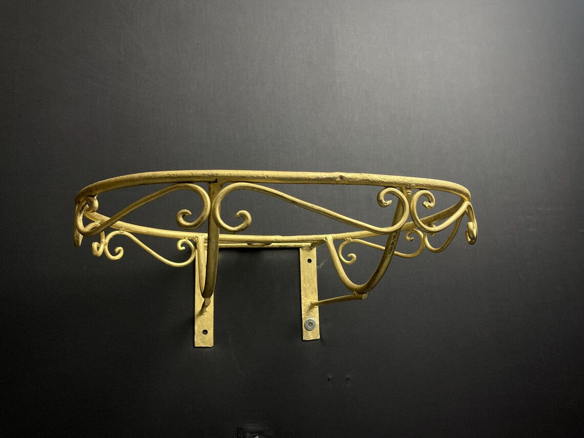 Vintage unlacquered brass bathroom sink faucet - aged brass with black resin & bone accents - wall-mounted sink faucet pack - free pop-up