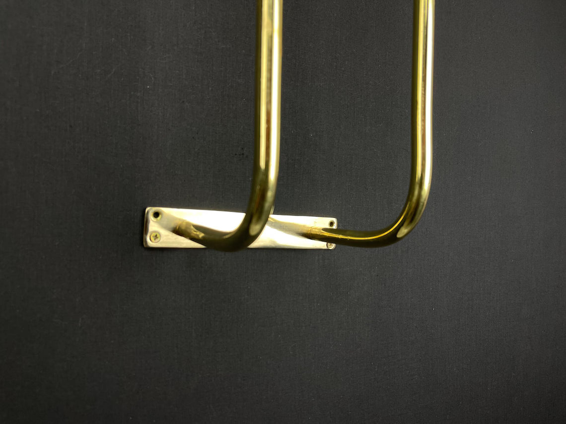 Wall mounted brass bathroom towel rack - space-saving storage solution for modern bathrooms - bathroom Decor - towel Storage - towel Rack