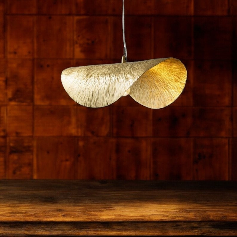 Modern Lotus Leaf Brass Pendant Lamp - Minimalist Suspension Light