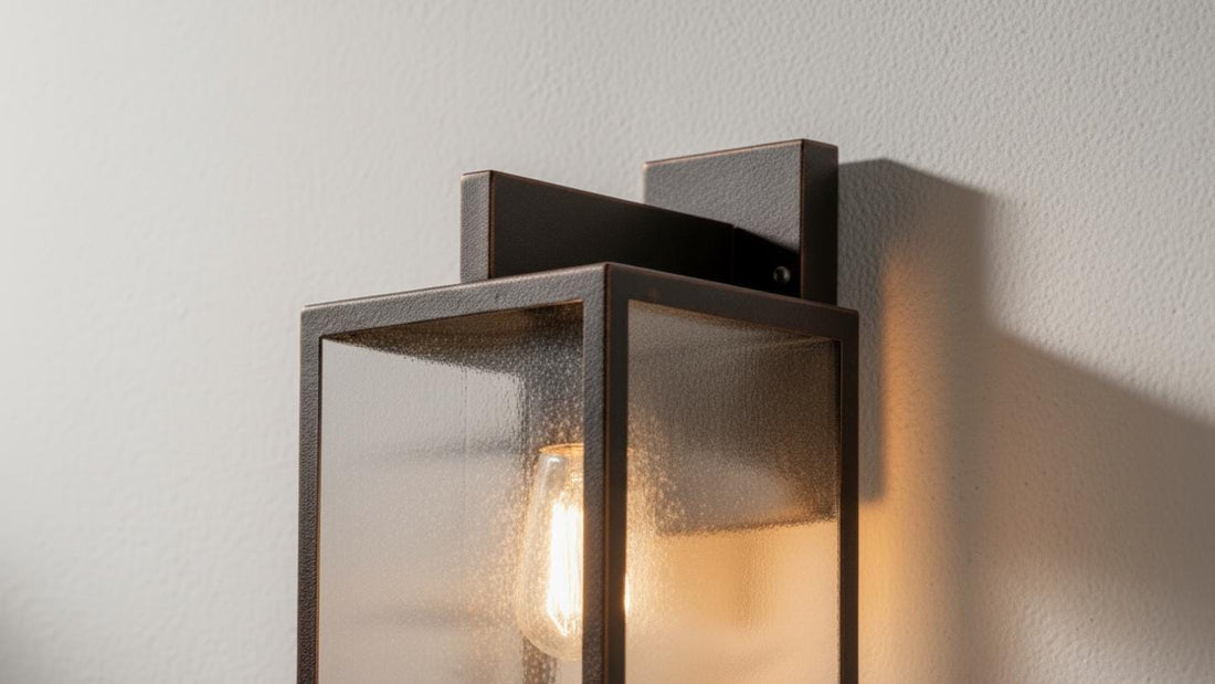 Oil Rubbed Copper Box Lantern - Dark Bronze Outdoor Wall Sconce
