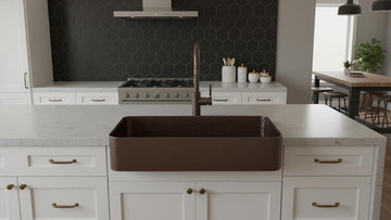 Oil Rubbed Bronze Copper Sink - Dark Farmhouse Apron Front Basin - Mettlemix