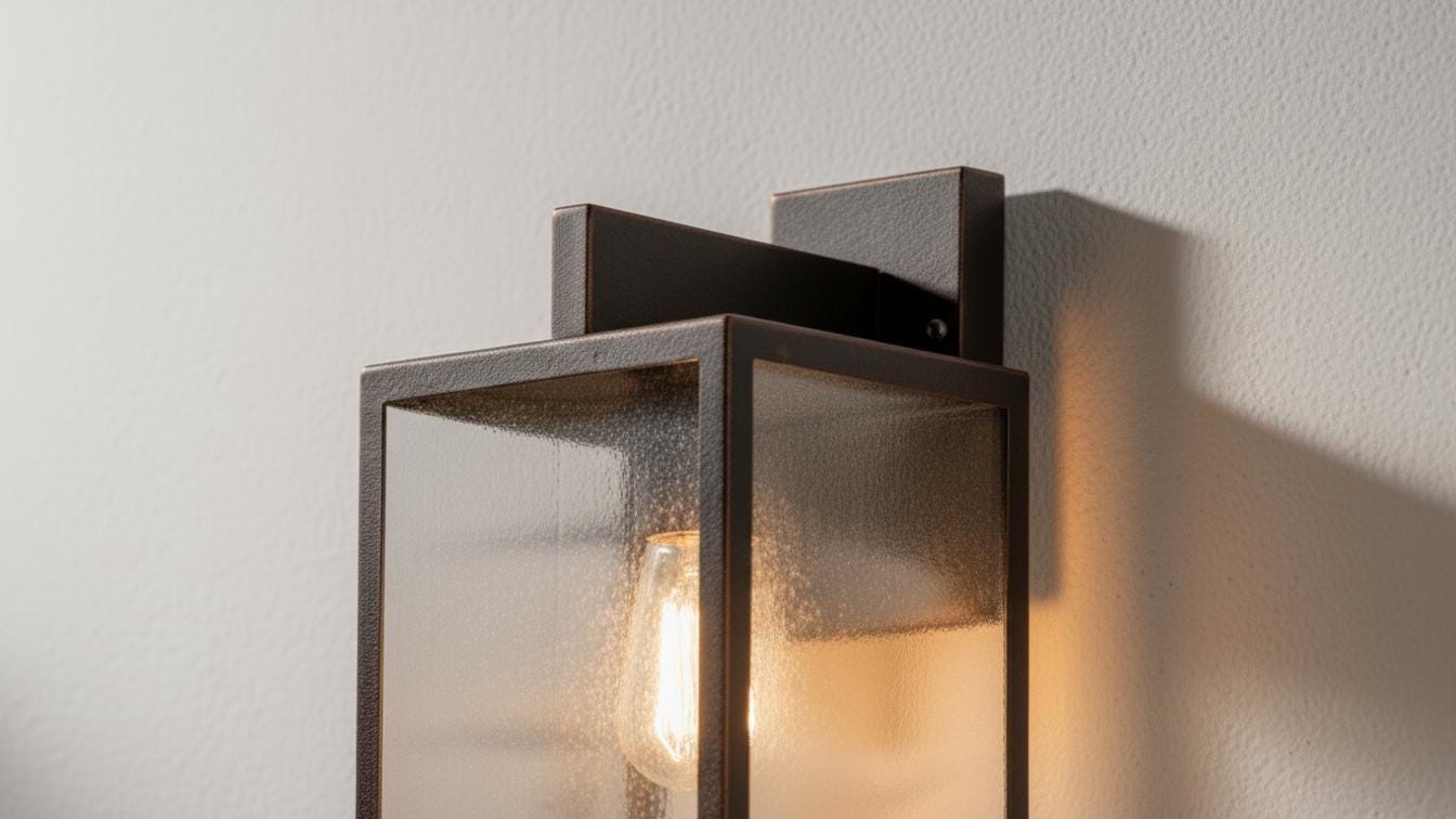 Oil Rubbed Copper Box Lantern - Dark Bronze Outdoor Wall Sconce - Mettlemix