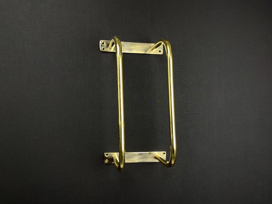 Solid Brass Wall-Mounted Towel Rack - Artisan Bathroom Storage Solution - Mettlemix