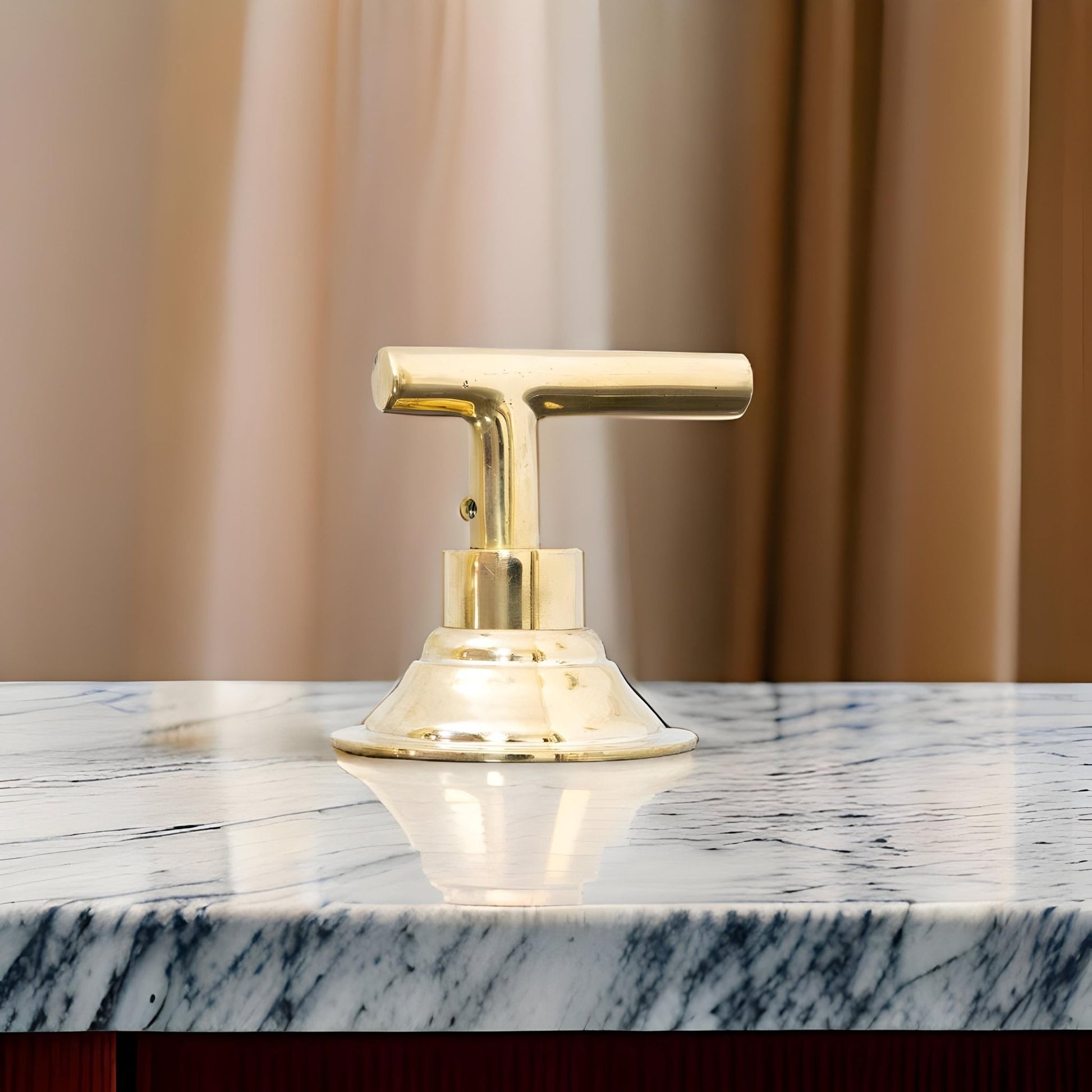 Unlacquered Brass 3-Hole Bathroom Faucet - Deck Mounted Lever Tap - Mettlemix