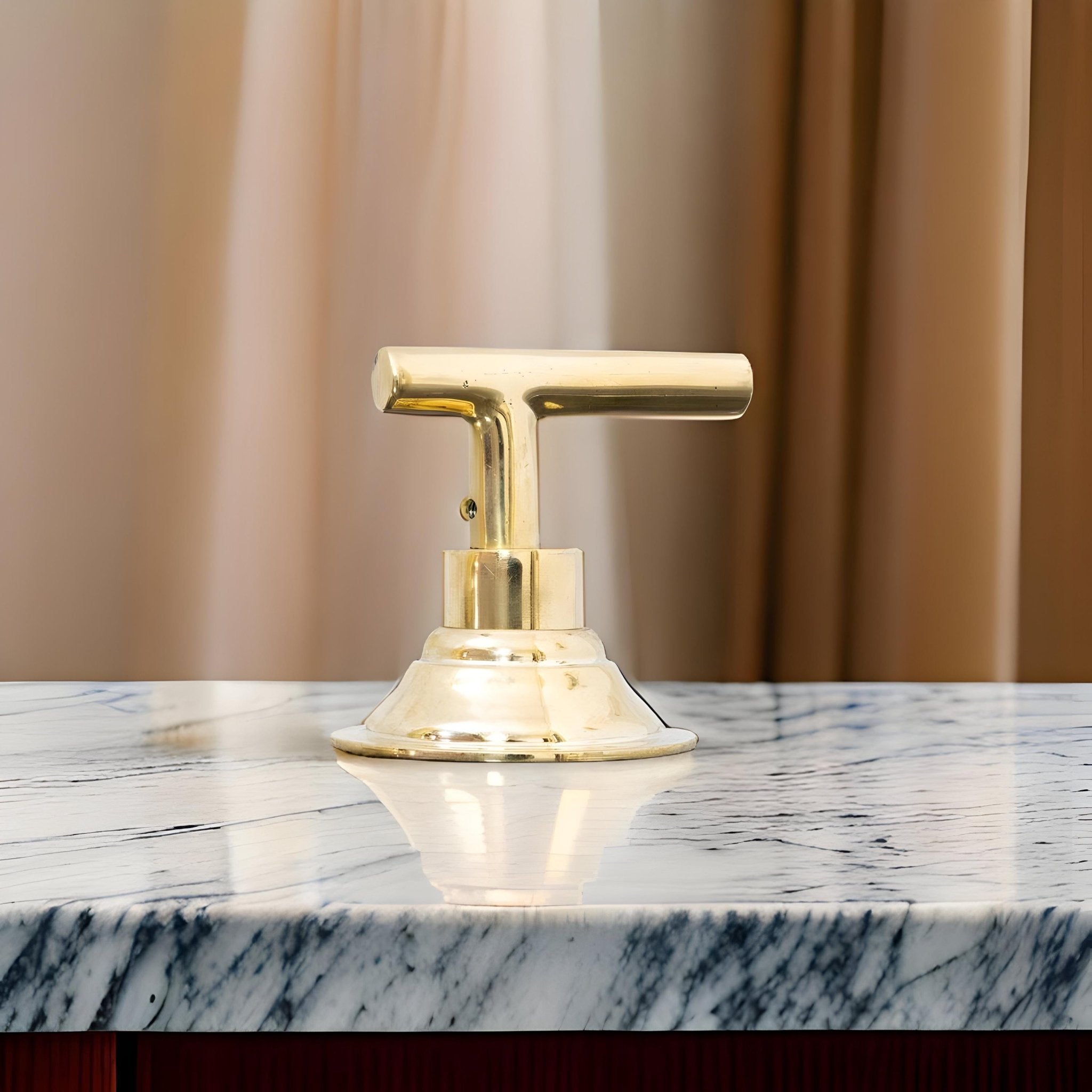 Unlacquered Brass 3-Hole Bathroom Faucet - Deck Mounted Lever Tap - Mettlemix