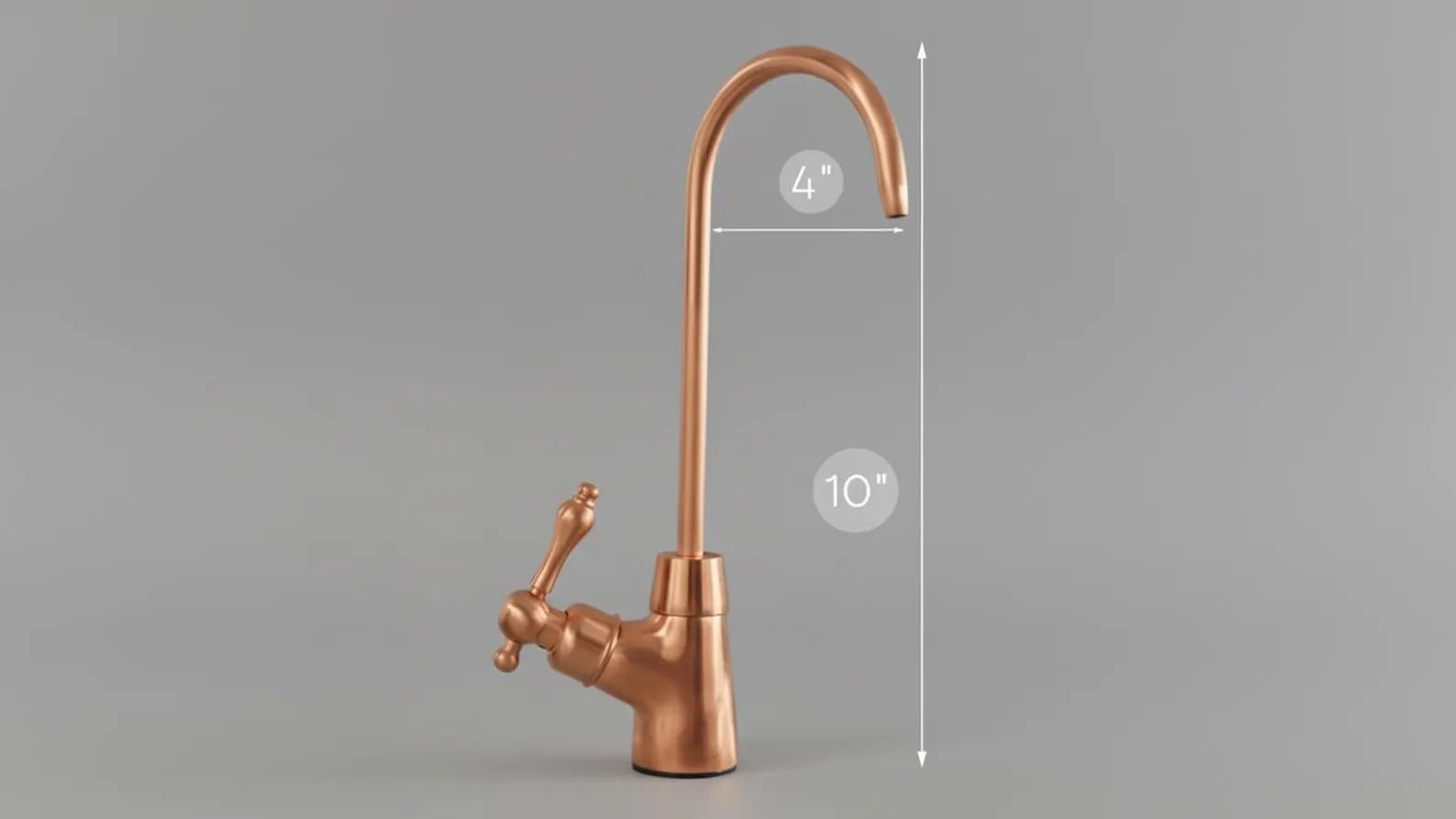 Unlacquered Copper Beverage Tap - Single Hole Bar & Prep Sink Faucet - Mettlemix